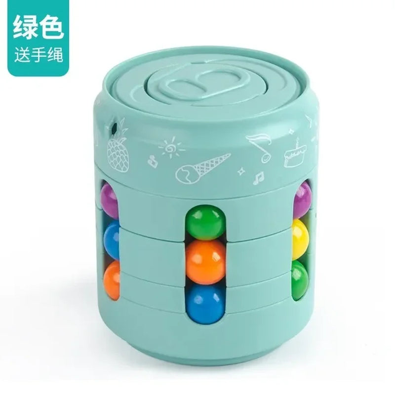 Rotating Magic Beans Cube Fingertip Fidgeted Toys Kids Adults Stress Relief Spin Bead Puzzles Children Education Intelligence  K-lerta Shop Green (200004889)  