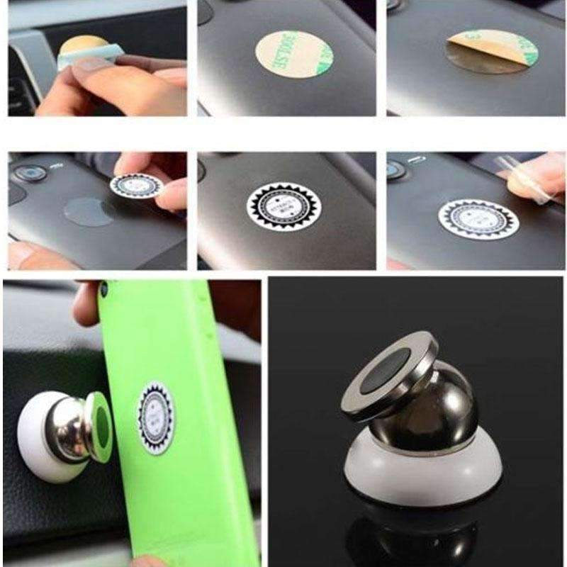 Magnetic Car Cell Phone Holder Mount Dash 360 Rotating For iPhone GPS Mobile & Laptop Accessories Silver Millie   