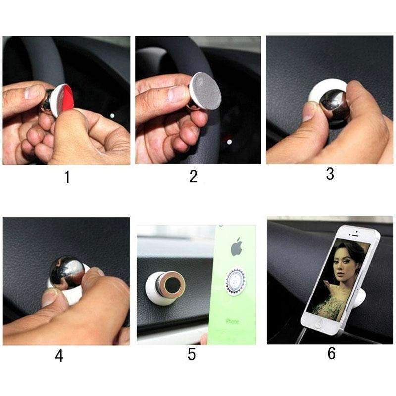 Magnetic Car Cell Phone Holder Mount Dash 360 Rotating For iPhone GPS Mobile & Laptop Accessories Silver Millie   