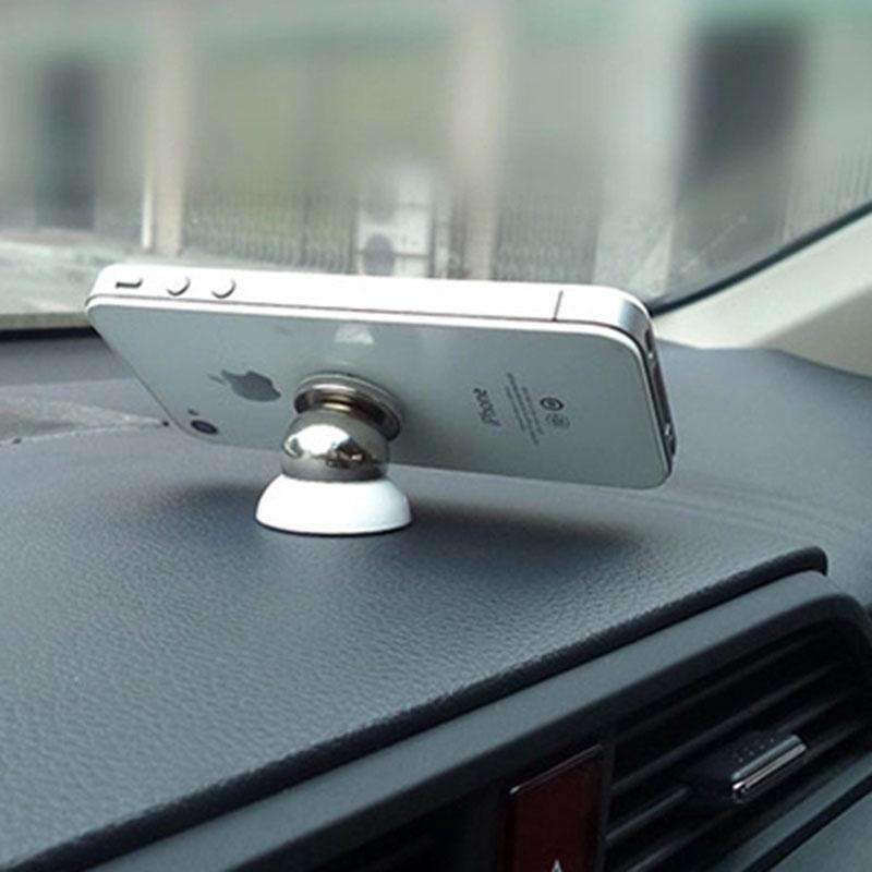 Magnetic Car Cell Phone Holder Mount Dash 360 Rotating For iPhone GPS Mobile & Laptop Accessories Silver Millie   