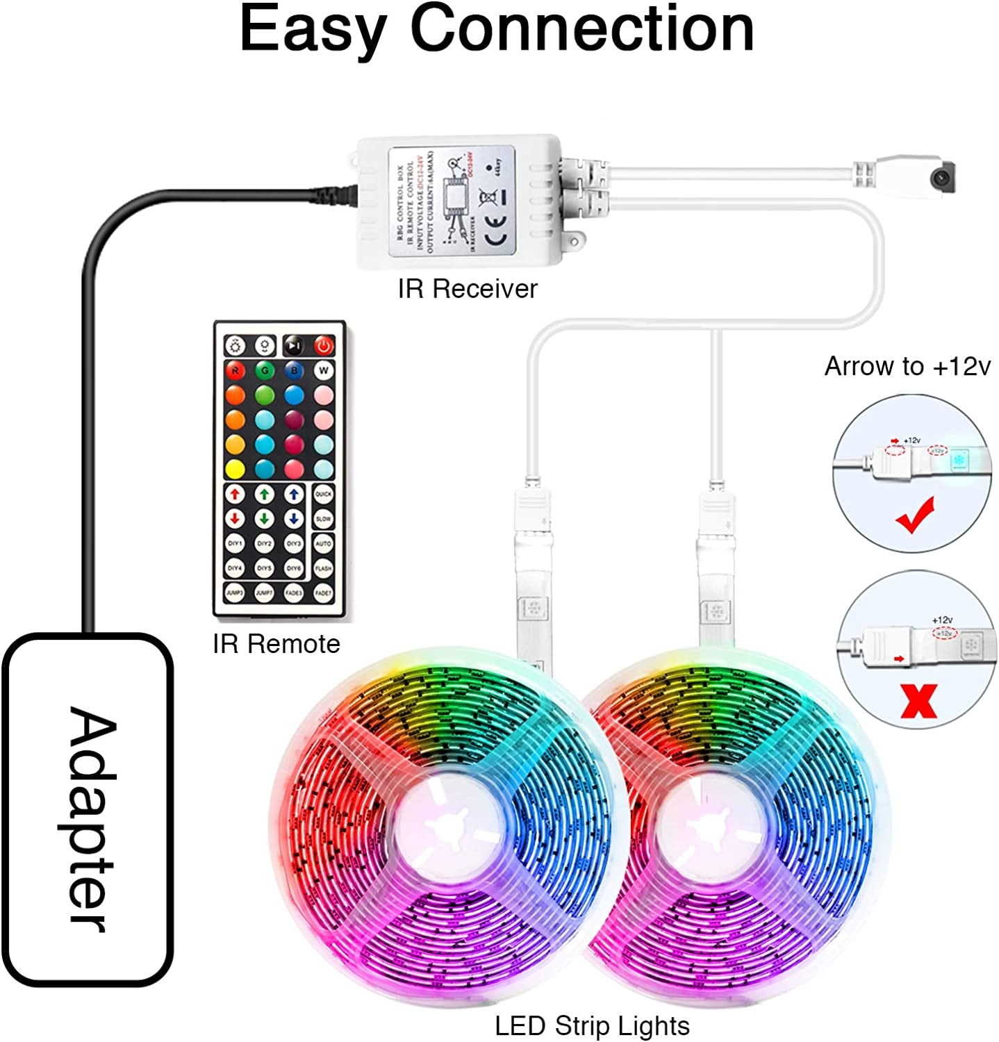 Led Lights for Bedroom Color Changing with 44 Keys Remote for Room  K-lerta Shop   