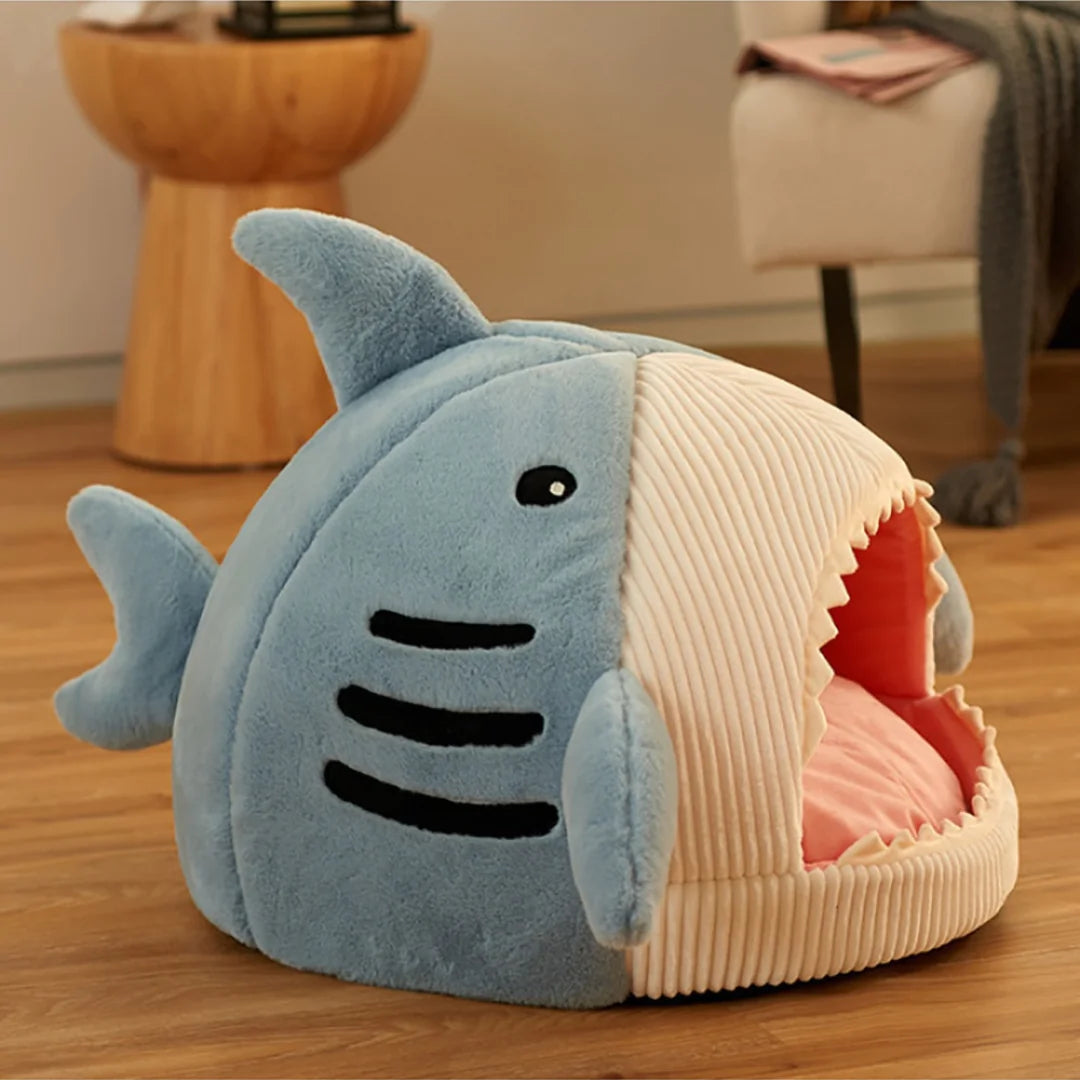 The Shark Pet Bed  K-lerta Shop Ocean Blue Small 