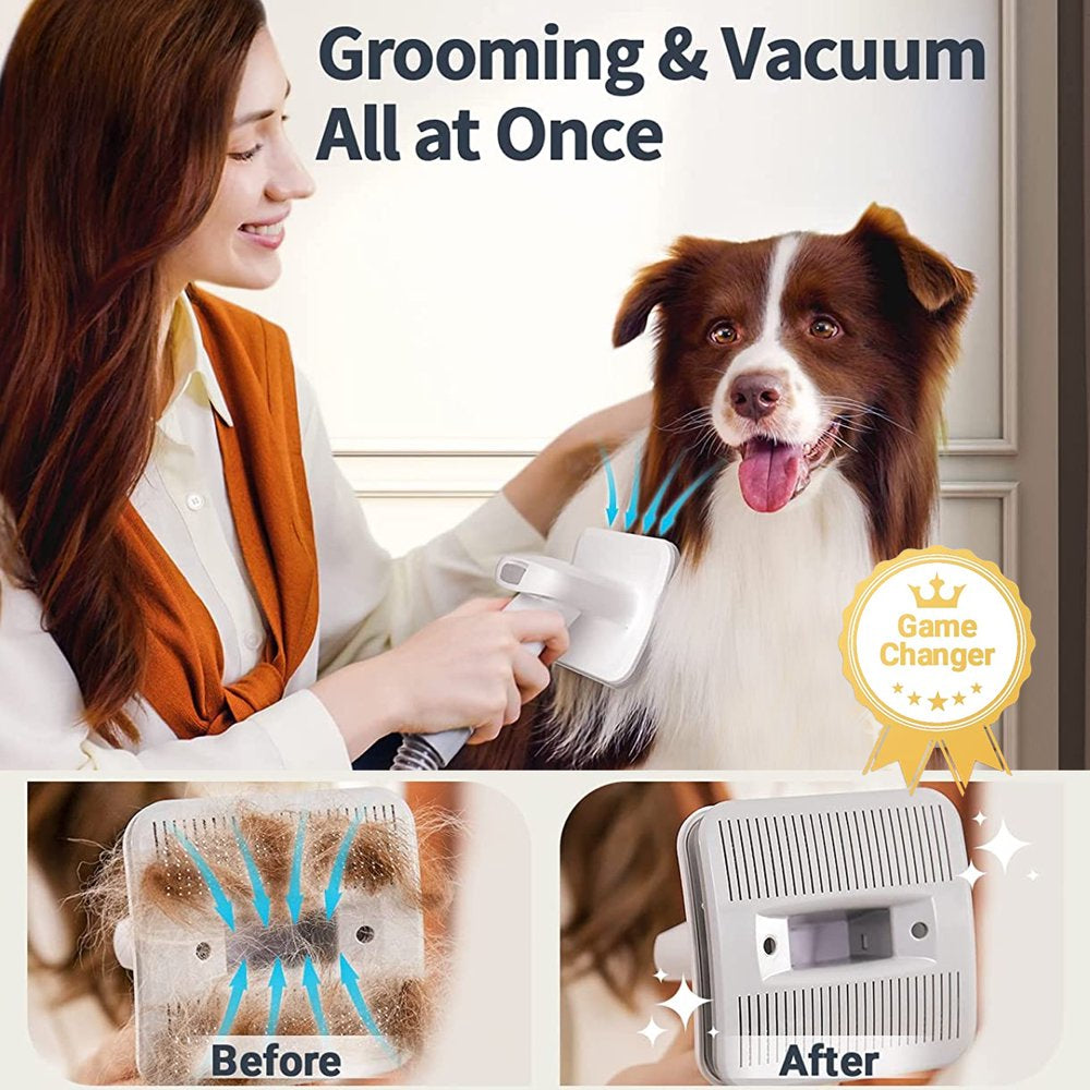 7 in 1 Dog Grooming Kit, Low Noise Pet Grooming Vacuum with 1.5 L Dust Cup, Dog Vacuum for Shedding Grooming, with 7 Professional Grooming Tools for Dogs Cats Pet Hair & Home Car Cleaning Petcare K-lerta Shop   