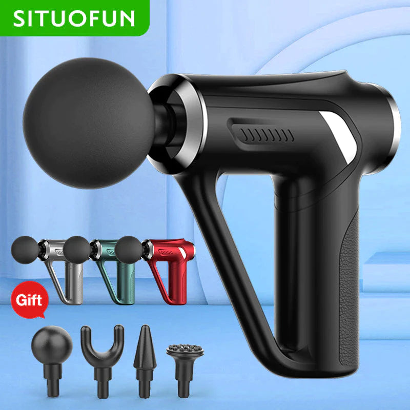 SITUOFUN Massage Gun 32 Levels Deep Tissue Neck Body Back Muscle Sport Electric Pistol Massager Exercise Relaxation Pain Relief  K-lerta Shop   