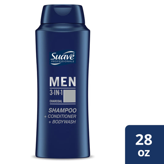 Professionals Men 3-In-1 Shampoo, Conditioner & Body Wash, Charcoal, 28 Fl Oz  K-lerta Shop   