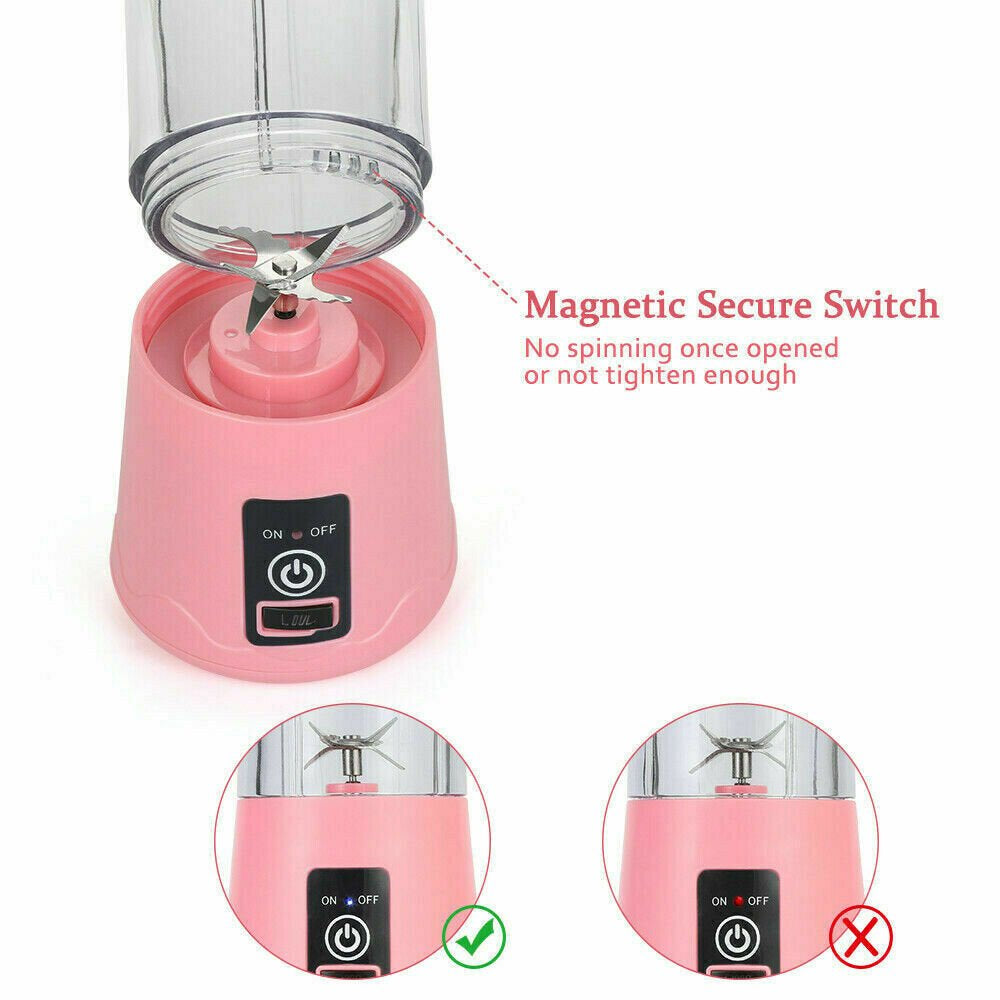 Mini Juicer USB Rechargeable Electric Juicer Bottle Fruit Blender Mixer  K-lerta Shop   