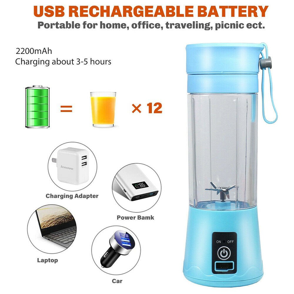 Mini Juicer USB Rechargeable Electric Juicer Bottle Fruit Blender Mixer  K-lerta Shop   