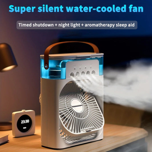 Portable Air Conditioner Fan Household Small Air Cooler Humidifier Hydrocooling Fan Portable Air Adjustment for Office 3 Speed  K-lerta Shop   