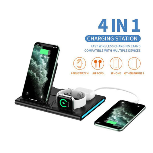 Magnetic Power Tiles 4 In 1 Wireless Charging Station Tech Accessories Salmon Lucky   