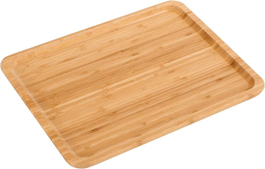 2 Pack Bamboo Tray 16 X 12 X1 Inches Serving Tray Tea Tray Fruit Platters Dinner Plate Sour Candy Tray  K-lerta Shop   