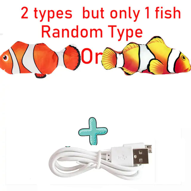 Cats USB Charger Interactive Toy Fish  K-lerta Shop Jump and USB Cable  