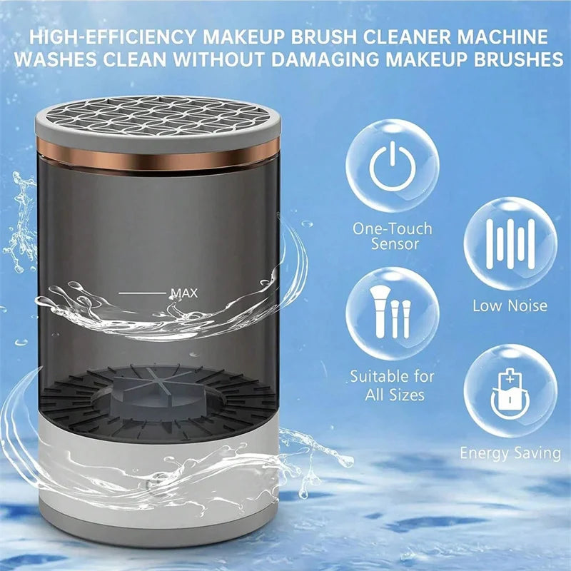 Electric Makeup Brush Cleaner Makeup Brush Cleaner with Brush Cleaning Pad Automatic Makeup Brush Cleaner Makeup Brush Tool  K-lerta Shop   