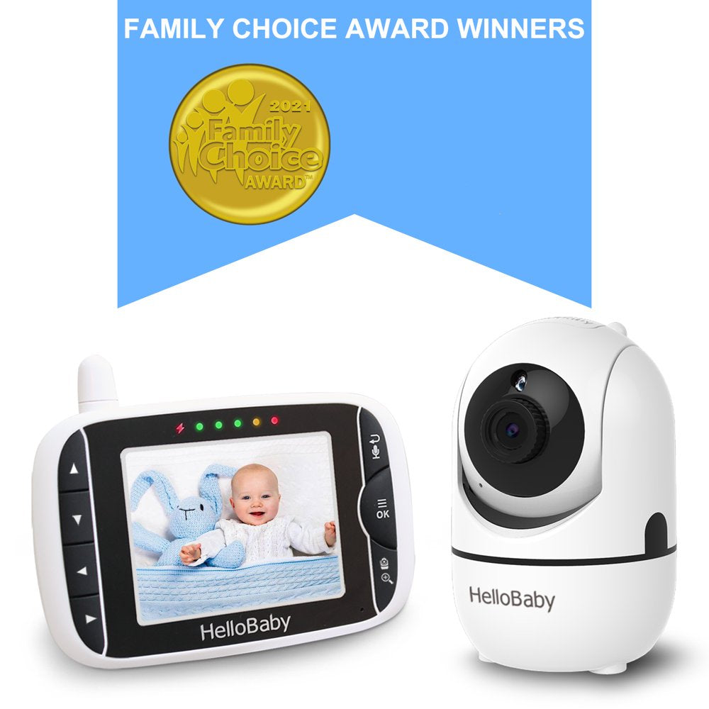 Baby Monitor with Remote Pan-Tilt-Zoom Camera, 3.2 Inch Video Baby Monitor HB65 with Camera and Audio, Night Vision, 2-Way Talk,Temperature Sensor, 960Ft Range Tech Accessories K-lerta Shop   