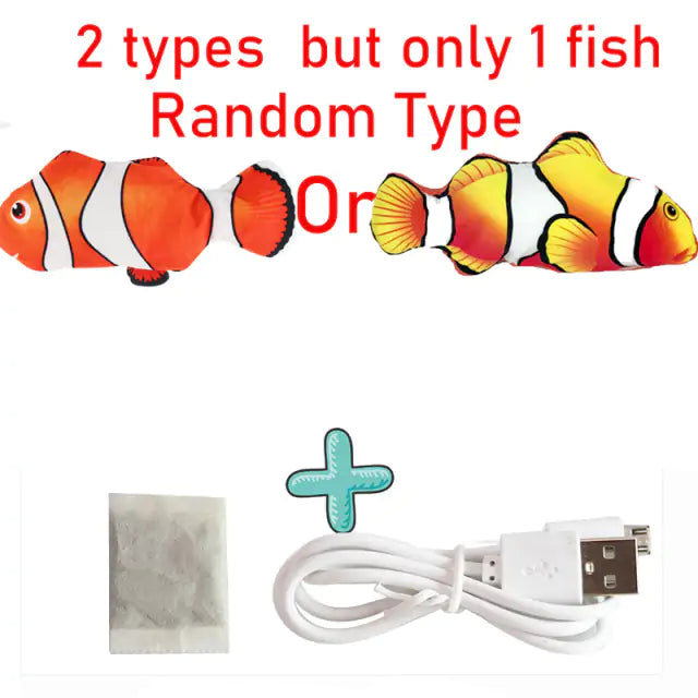 Cats USB Charger Interactive Toy Fish  K-lerta Shop Jump Cable And Mint  