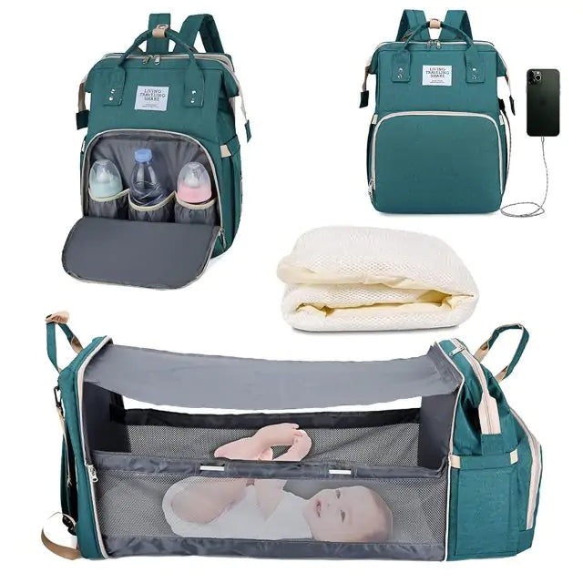 Portable Baby Bed  K-lerta Shop Green With USB  