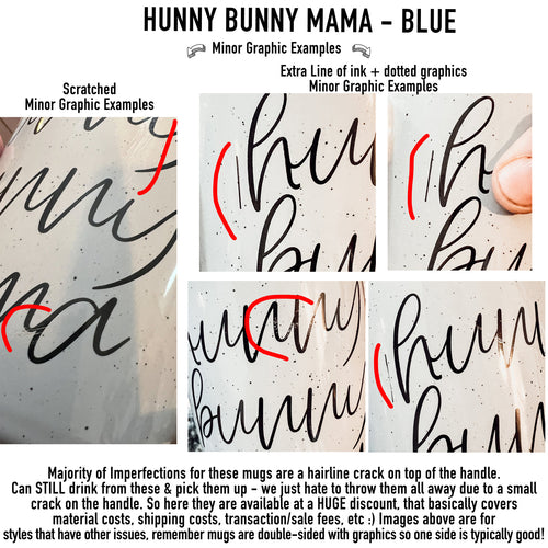 Imperfect Easter Mugs (Read Description) Other Cerise Thalassa Blue Hunny Bunny Mama Minor Imperfection