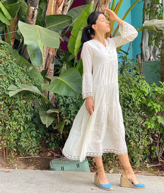 MIKA MAXI DRESS - NATURAL Dresses Azure Tulsi   