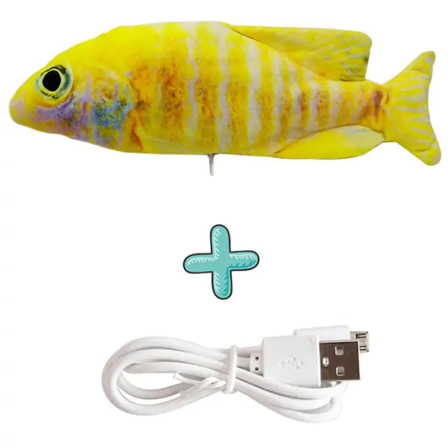 Cats USB Charger Interactive Toy Fish  K-lerta Shop Jump and USB Cable 3  