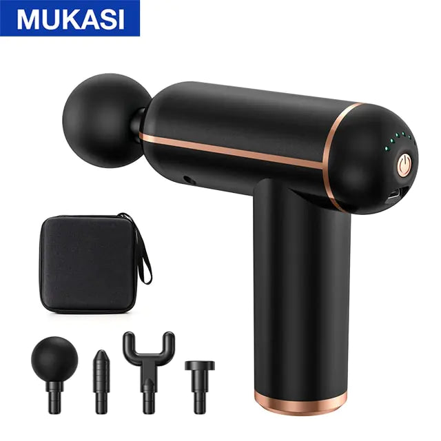 MUKASI Massage Gun Portable Percussion Pistol Massager  K-lerta Shop BlackButton With Bag Type C Charge 