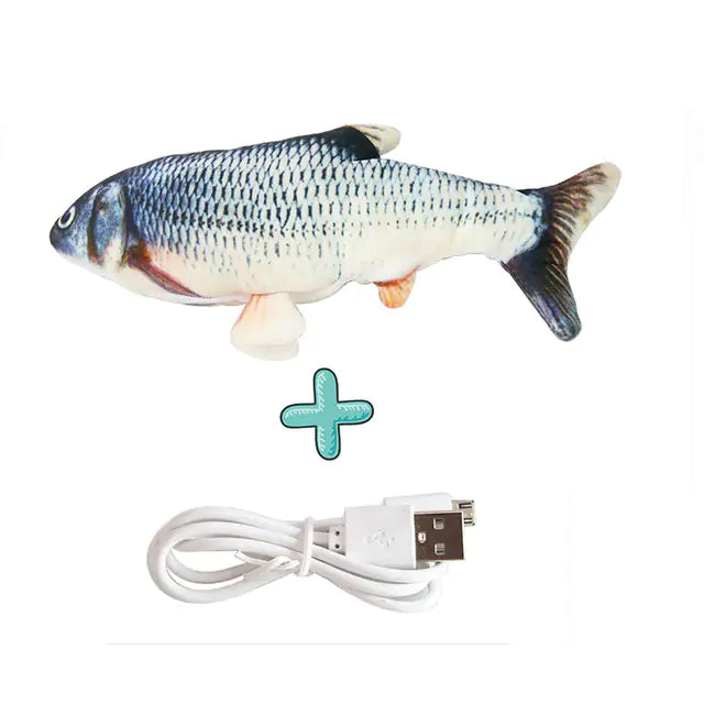 Cats USB Charger Interactive Toy Fish  K-lerta Shop Jump and USB Cable 2  