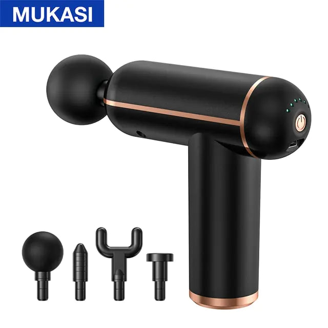 MUKASI Massage Gun Portable Percussion Pistol Massager  K-lerta Shop Black Button Type C Charge 