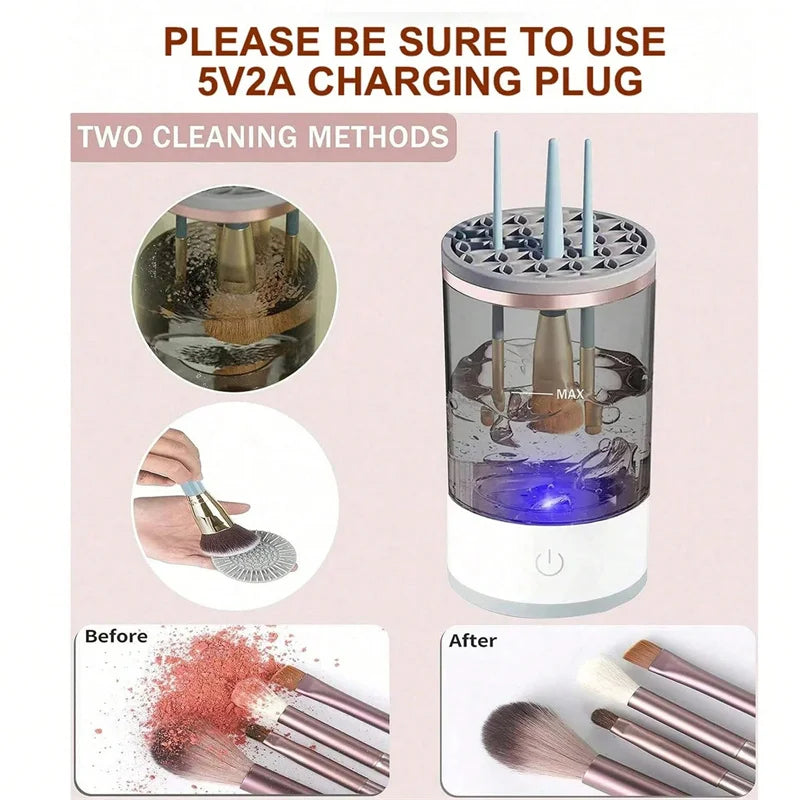 Electric Makeup Brush Cleaner Makeup Brush Cleaner with Brush Cleaning Pad Automatic Makeup Brush Cleaner Makeup Brush Tool  K-lerta Shop   