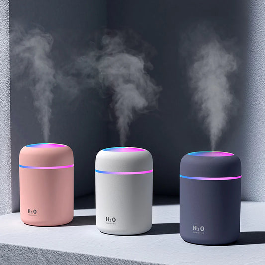 300Ml Mini Air Humidifier Ultrasonic Aroma Essential Oil Diffuser Auto Shut-Off USB Mist Sprayer Home Car Air Humidifier Light  K-lerta Shop   