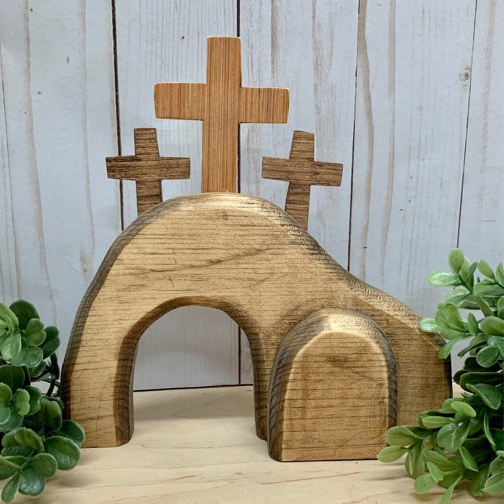 Spring Easter Cross Risen Figurine Decor Nativity Set  K-lerta Shop   