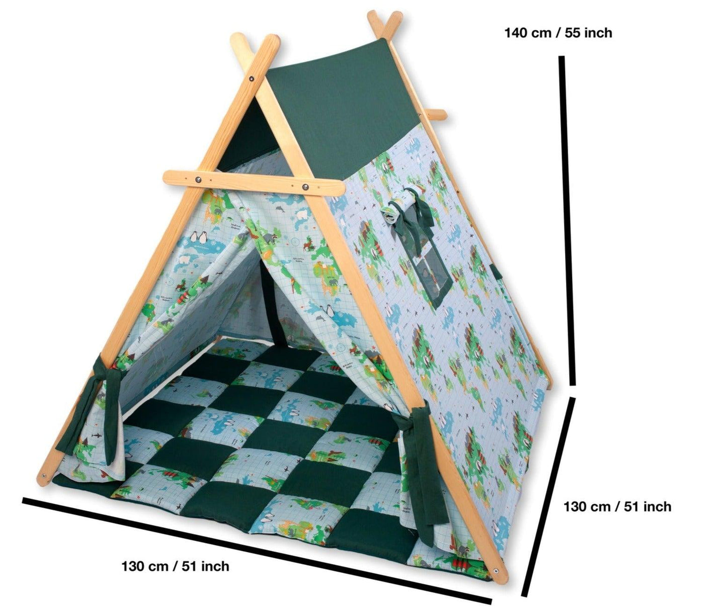 World Map Play Tent and Play Mat Furniture Red Oceanus   