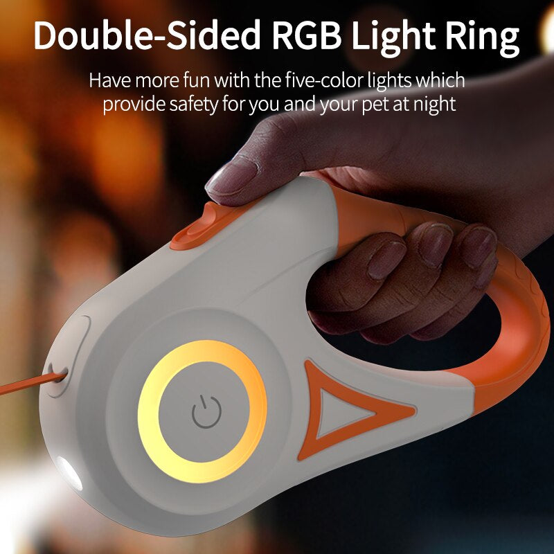 Automatic Retractable Dog Leash LED Luminous Leading  K-lerta Shop   