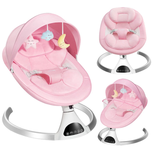 Electric Baby Swing for Infants, APP Remote Bluetooth Control, Pink  K-lerta Shop   