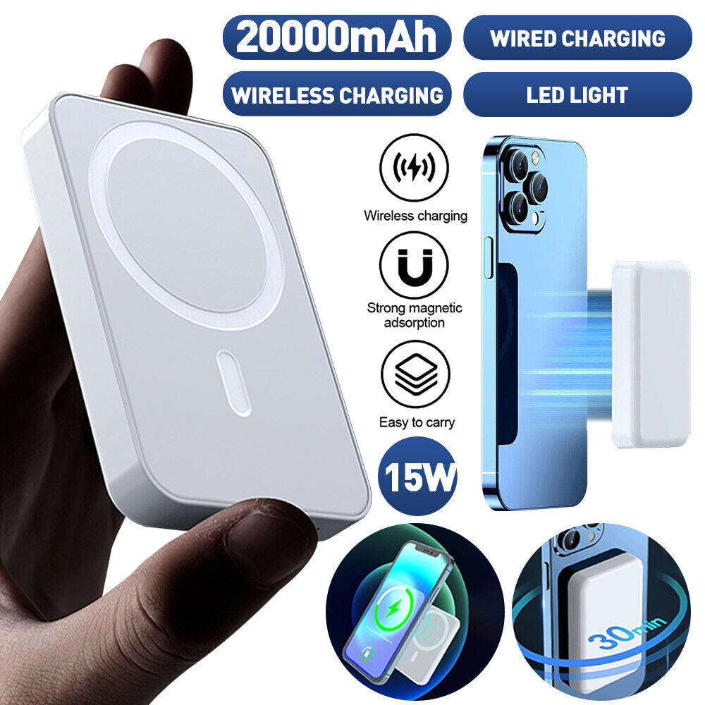 20000Mah Power Bank Magnetic Battery Pack Wireless Charger for Iphone 14/13/12  K-lerta Shop   