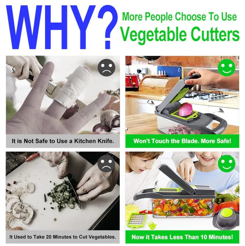 15-In-1 Vegetable Fruit Chopper Cutter Food Onion Veggie Dicer Slicer Kitchen  K-lerta Shop   