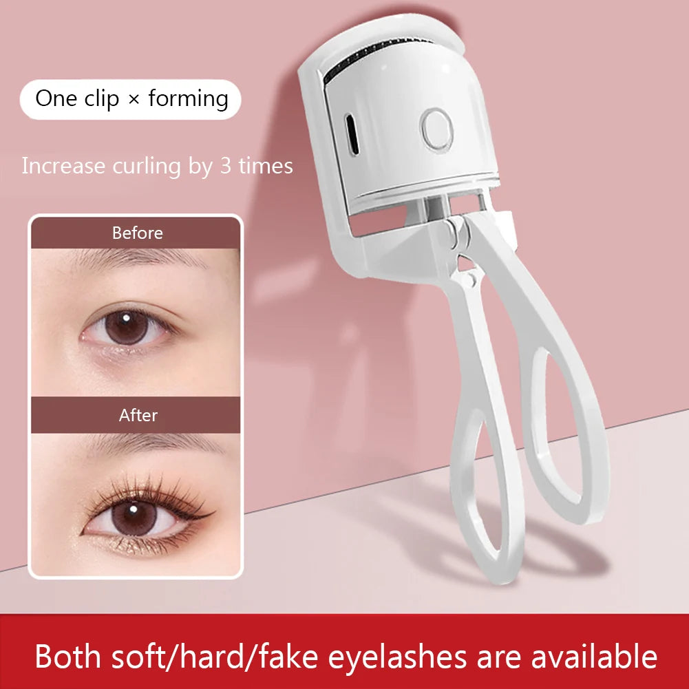 Heated Eyelashes Curler USB Rechargeable Electric Eyelash Curlers Quick Heating & Long-Lasting Curling Eyelash Curler  K-lerta Shop   