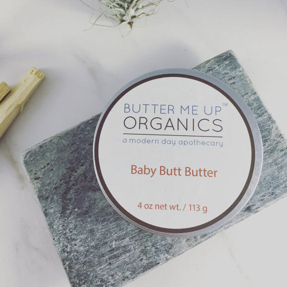 Baby Butt Butter- Organic Diaper Cream Bathing White Smokey   