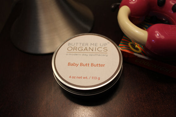 Baby Butt Butter- Organic Diaper Cream Bathing White Smokey   