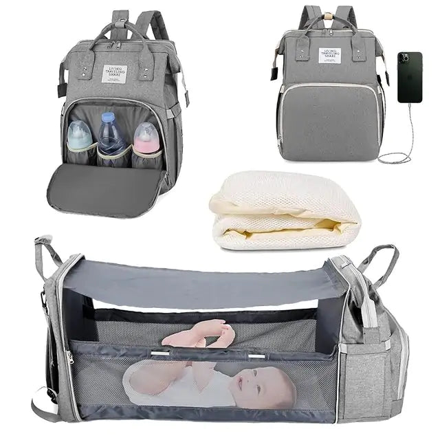 Portable Baby Bed  K-lerta Shop Gray With USB  