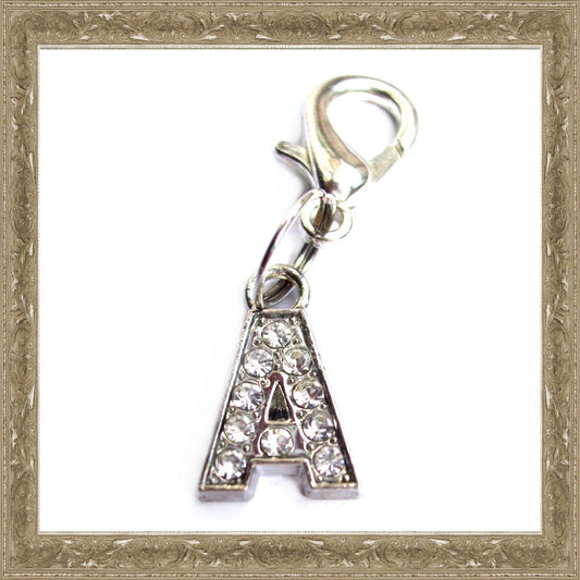 A-Z Crystal Letter Pet Charms Leashes, Collars & Petwear Salmon Oscar   