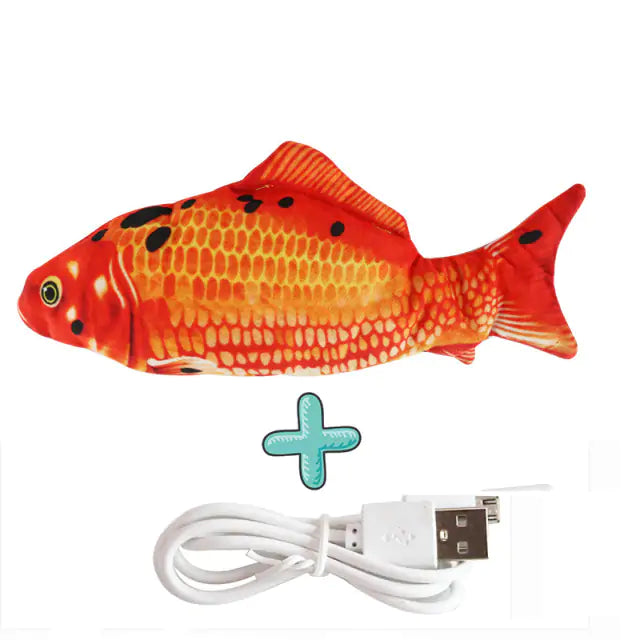 Cats USB Charger Interactive Toy Fish  K-lerta Shop Jump and USB Cable 5  